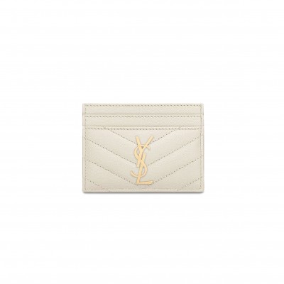 YSL CASSANDRE MATELASSÉ CARD CASE IN GRAIN DE POUDRE LEATHER 423291BOW019207 (10.5*7.5*0.5cm)